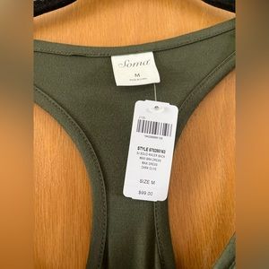 Soma, bra dress, olive green, size M, new with tags